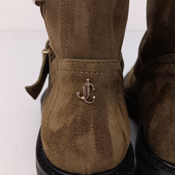 Jimmy Choo Women's Youth II Caper Green Suede Ankle Boots - EU36/US6 - Picture 14 of 16